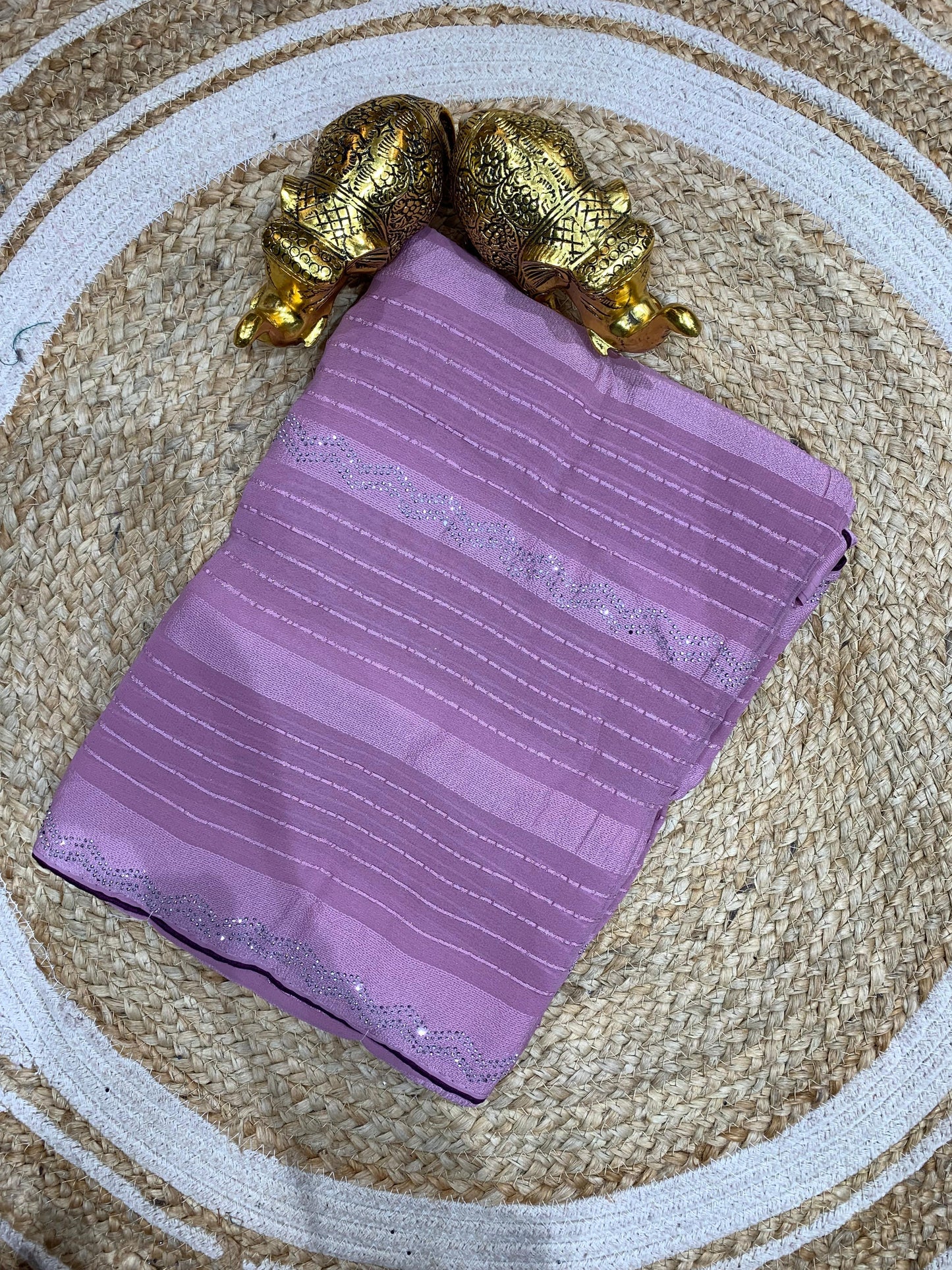 KAS-DIGITAL PATTERN SAREE WITH SIROSKI WORK ALL OVER
