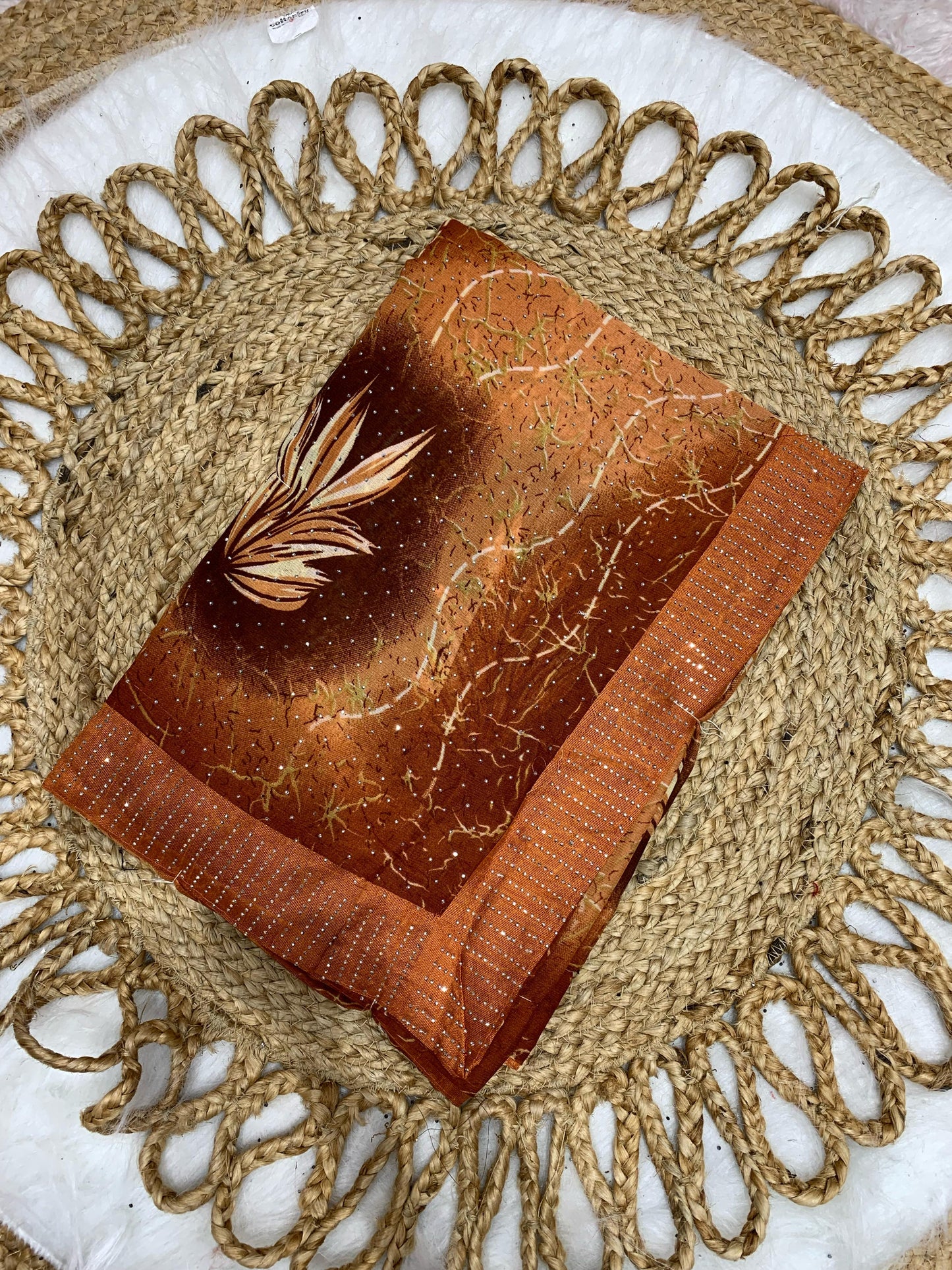 SV-7011 RENIYAL SAREE WITH SIROSKI WORK