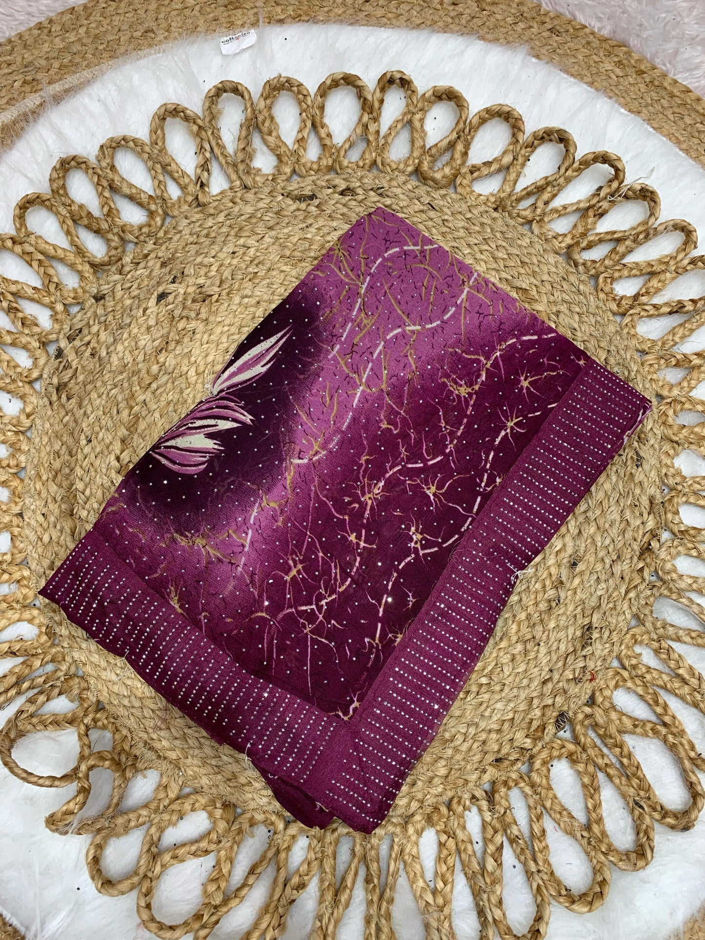 SV-7011 RENIYAL SAREE WITH SIROSKI WORK