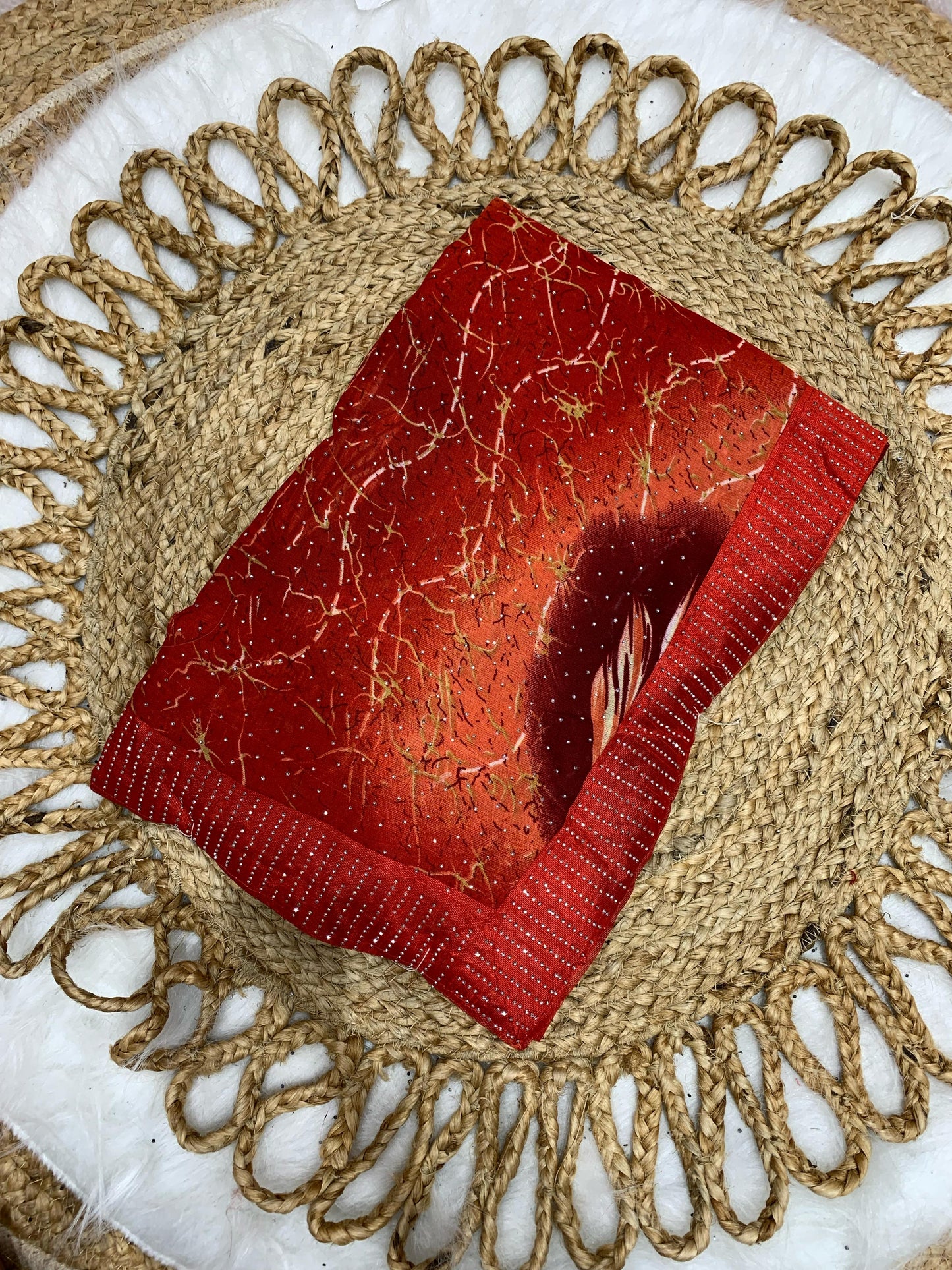 SV-7011 RENIYAL SAREE WITH SIROSKI WORK