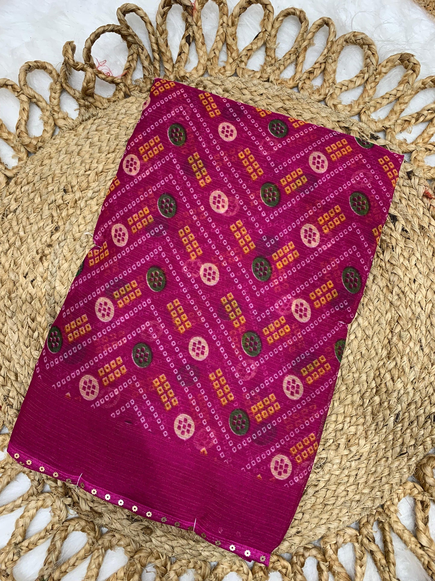 SV-BELLA ZOMATO SAREE WITH SEQUENCE LACE WITH BEAUTIFUL PRINT