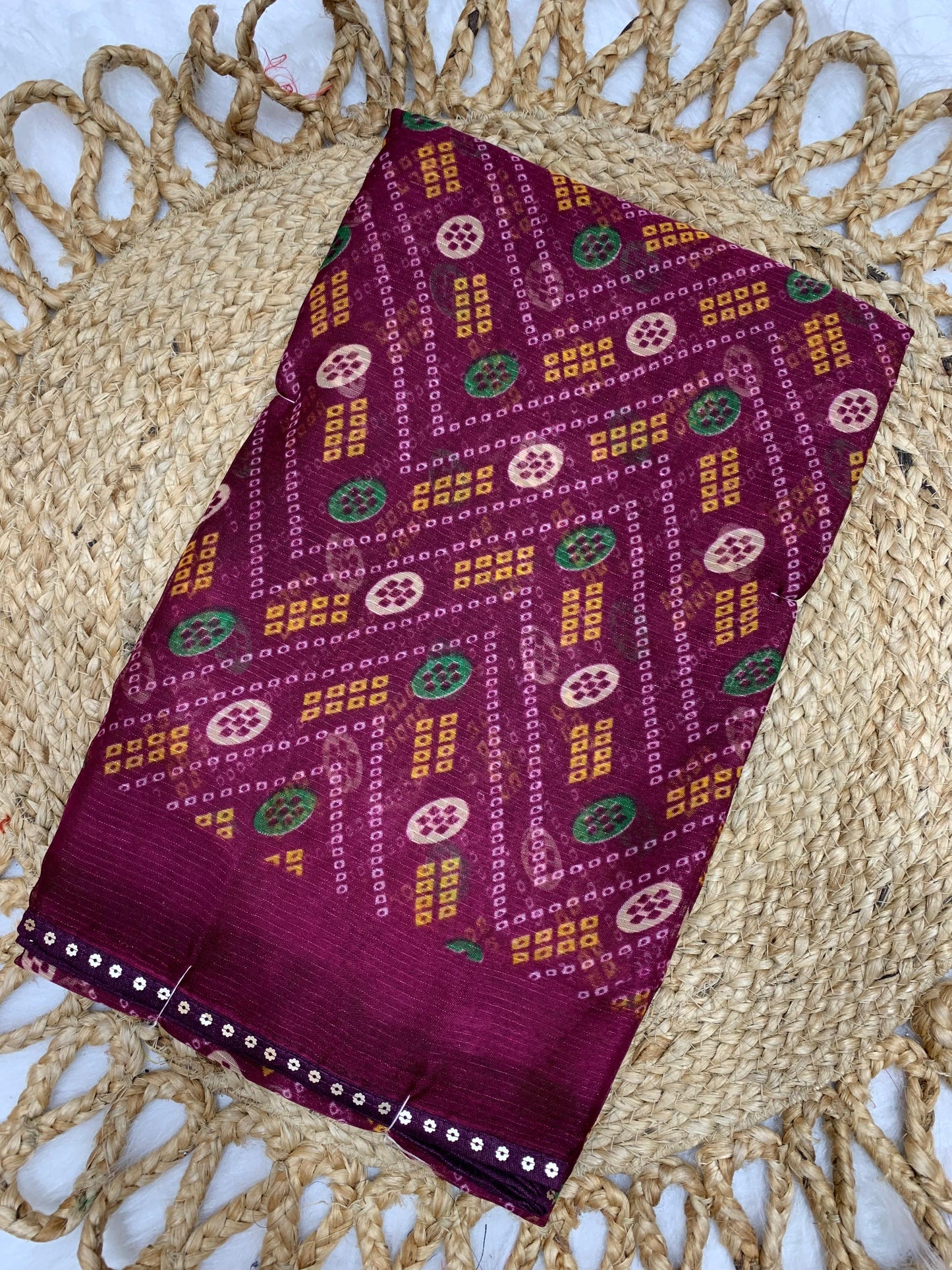 SV-BELLA ZOMATO SAREE WITH SEQUENCE LACE WITH BEAUTIFUL PRINT