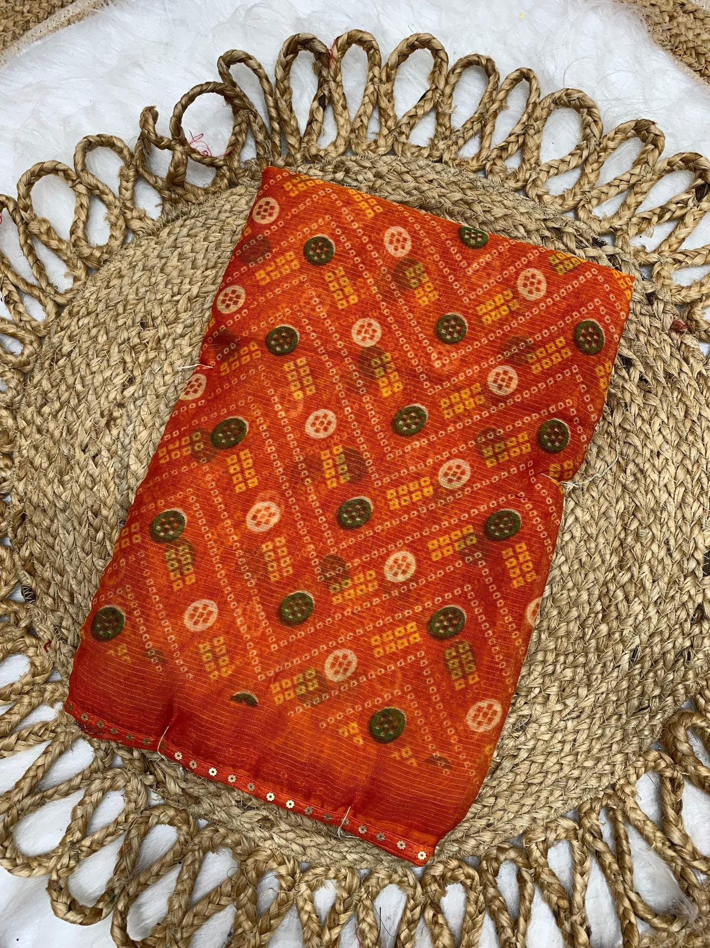 SV-BELLA ZOMATO SAREE WITH SEQUENCE LACE WITH BEAUTIFUL PRINT