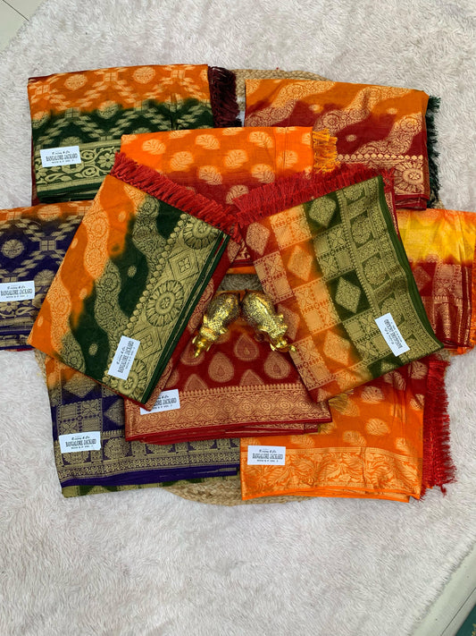 CT-BANGLORE PURE COTTON SAREE WITH BEAUTIFUL ALL DESIGNS