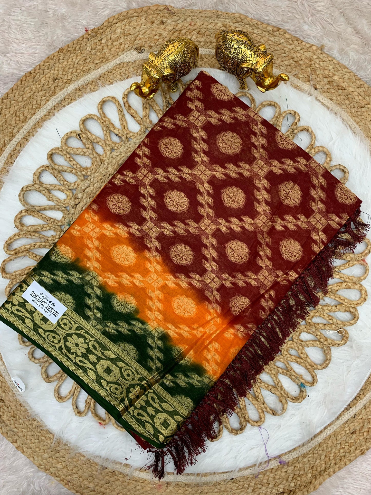 CT-BANGLORE PURE COTTON SAREE WITH BEAUTIFUL ALL DESIGNS