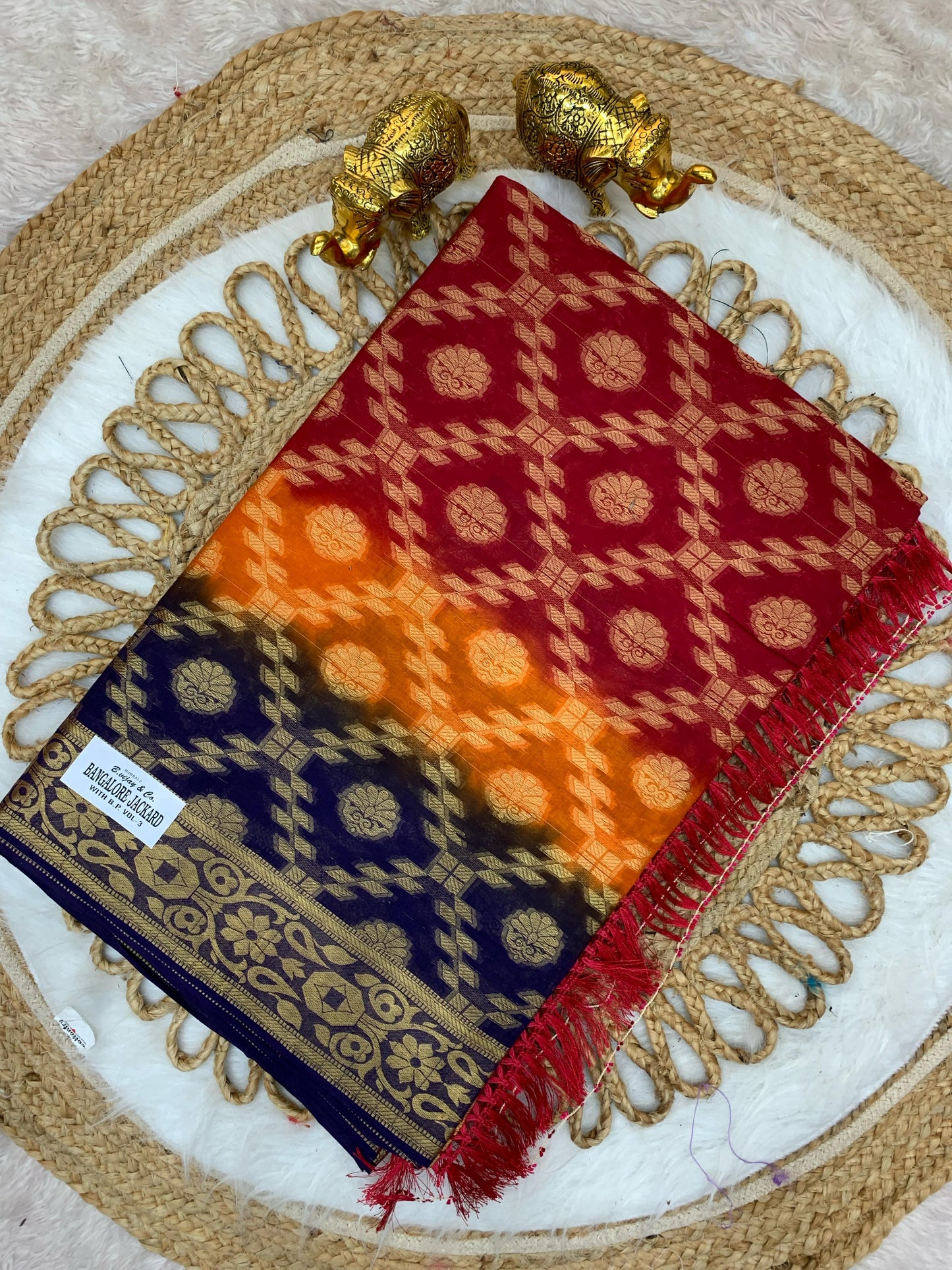 CT-BANGLORE PURE COTTON SAREE WITH BEAUTIFUL ALL DESIGNS