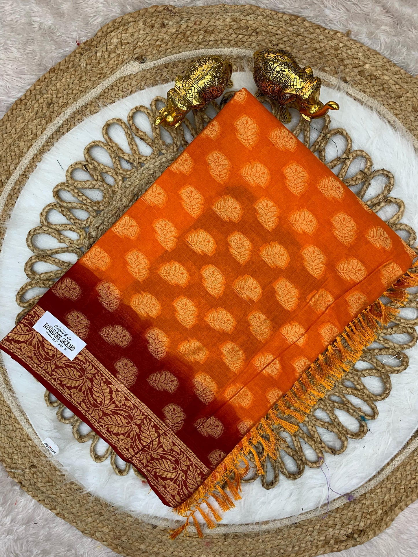 CT-BANGLORE PURE COTTON SAREE WITH BEAUTIFUL ALL DESIGNS