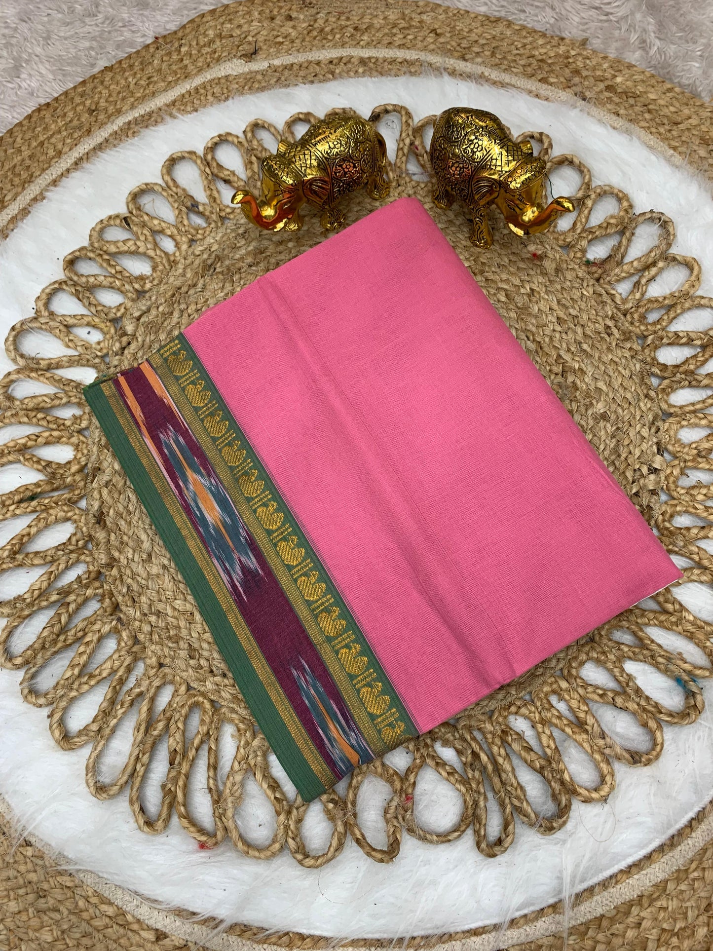 CT-SRIDEVI SOFT COTTON SAREE WITH BEAUTIFUL BORDER