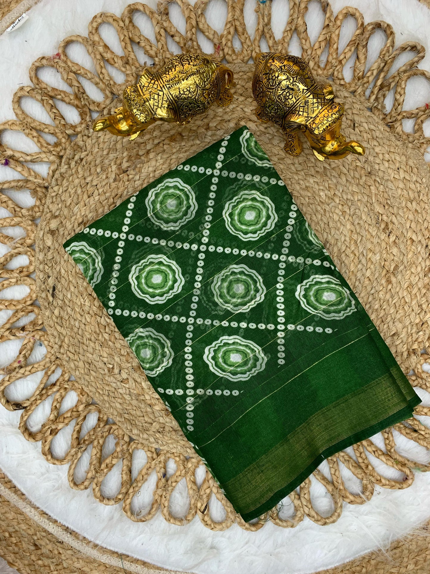 CP-7061 LINEN COTTON SAREE WITH BEAUTIFU PRINT