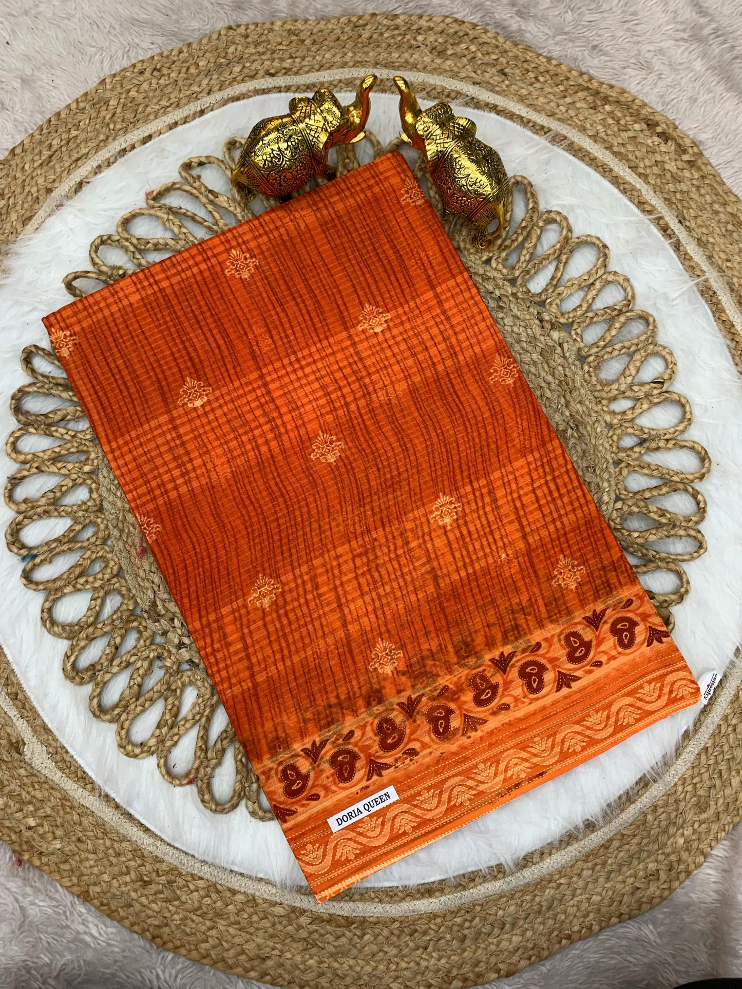 CT-DORIA-CHUNRI SUITI COTTON SAREE WITH CHUNRI PRINT WITH MOTI WORK ALL OVER