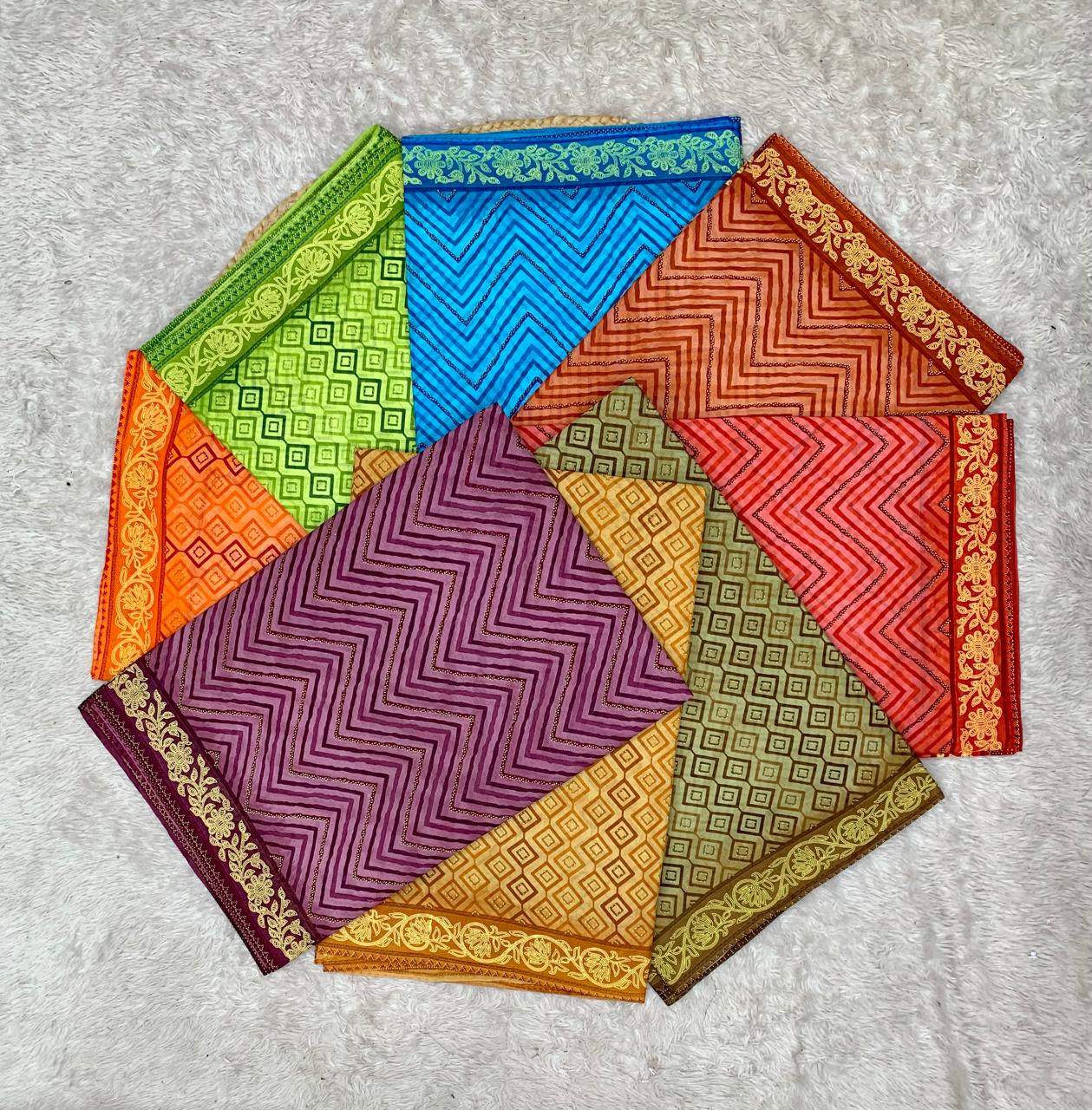 CT-WORKING WOMEN  PURE SUTI COTTON SAREE WITH BEAUTIFUL PRINTS