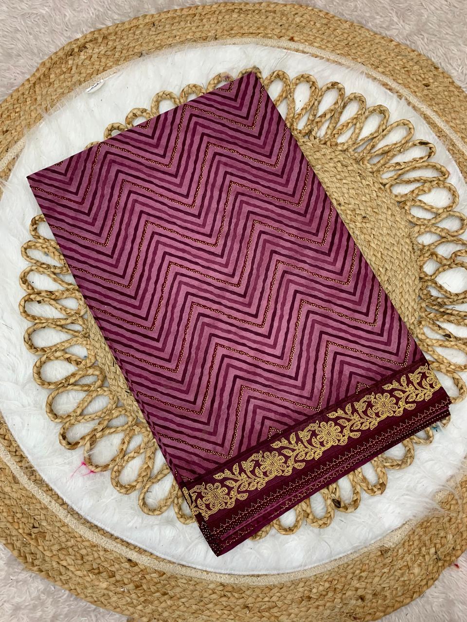 CT-WORKING WOMEN  PURE SUTI COTTON SAREE WITH BEAUTIFUL PRINTS