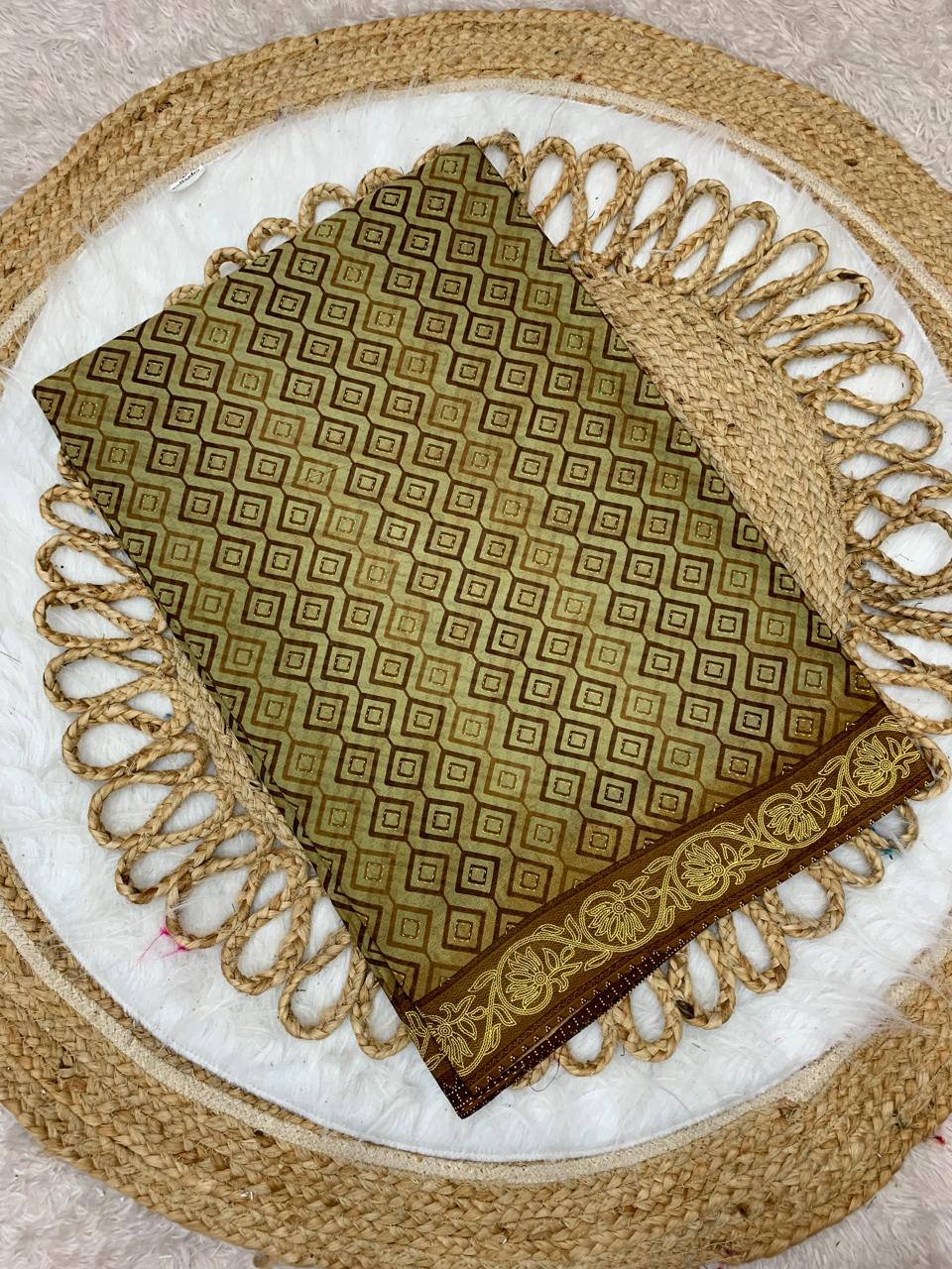 CT-WORKING WOMEN  PURE SUTI COTTON SAREE WITH BEAUTIFUL PRINTS