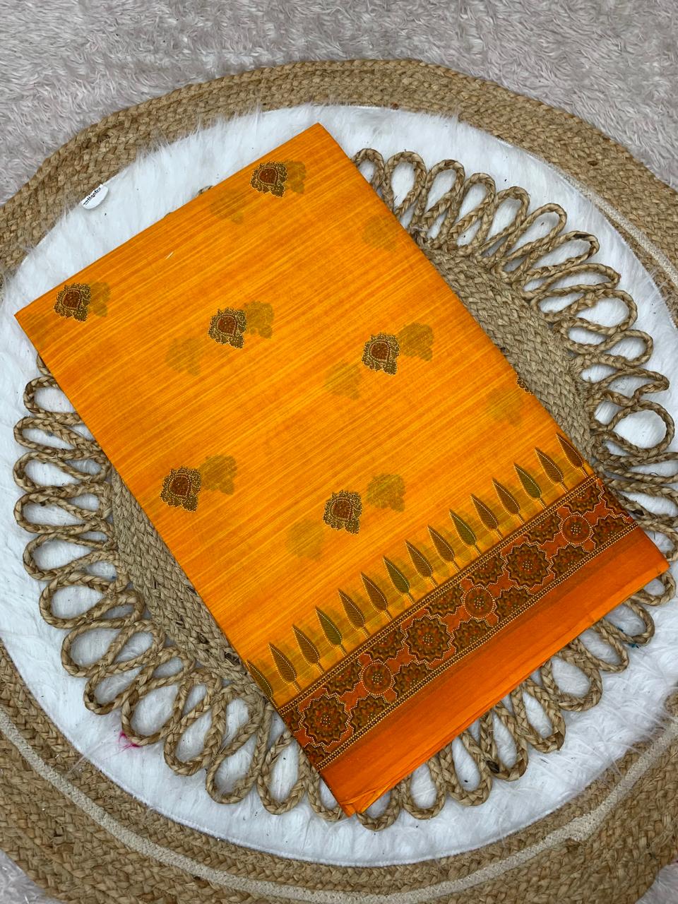CT-NAKHRALI BHABHI PURE SUTI SAREE WITH BEAUTIFUL PRINTS