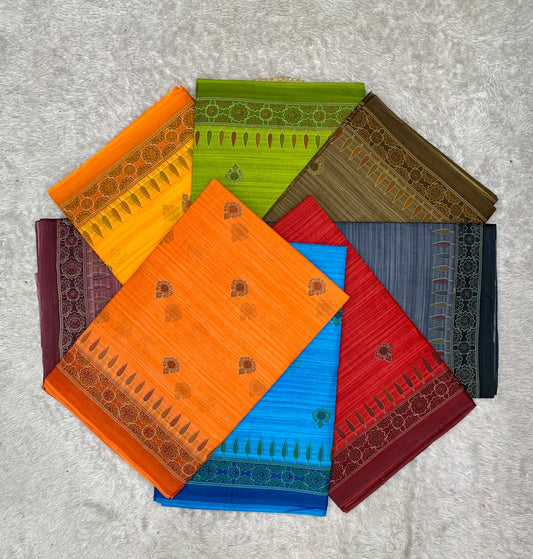 CT-NAKHRALI BHABHI PURE SUTI SAREE WITH BEAUTIFUL PRINTS