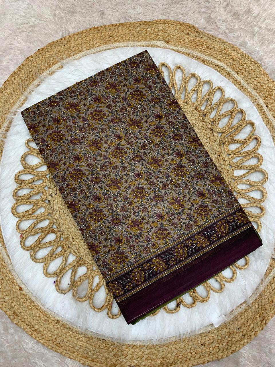CT-SAGUN PURE SUTI COTTON SAREE WITH BEAUTIFUL PRINTS WITHOUT BP