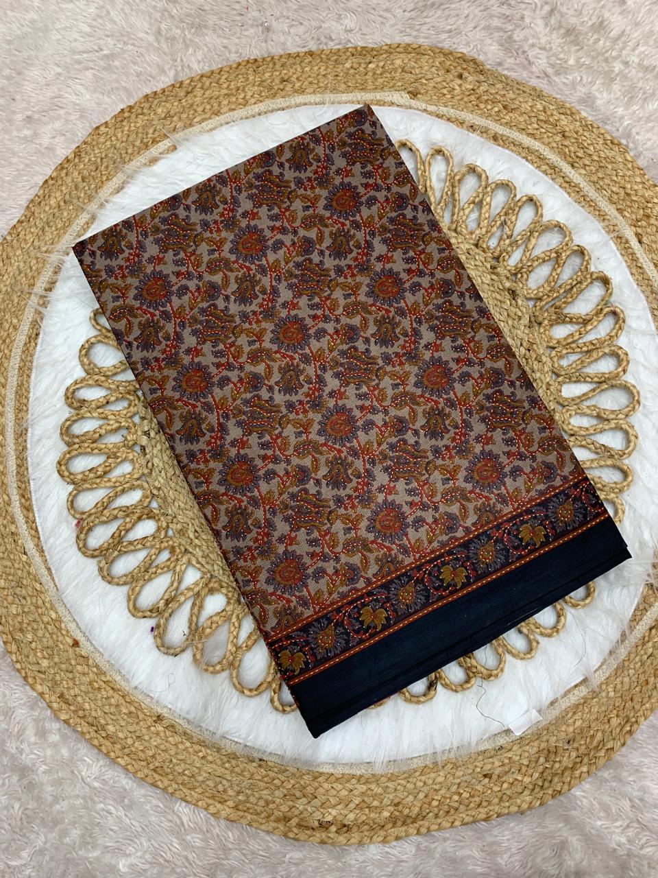 CT-SAGUN PURE SUTI COTTON SAREE WITH BEAUTIFUL PRINTS WITHOUT BP