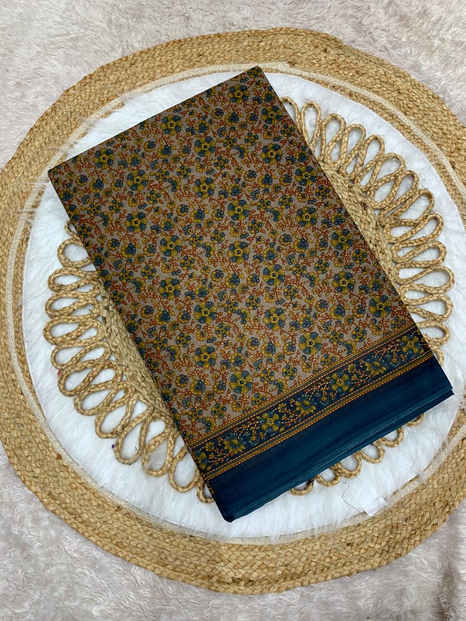 CT-SAGUN PURE SUTI COTTON SAREE WITH BEAUTIFUL PRINTS WITHOUT BP