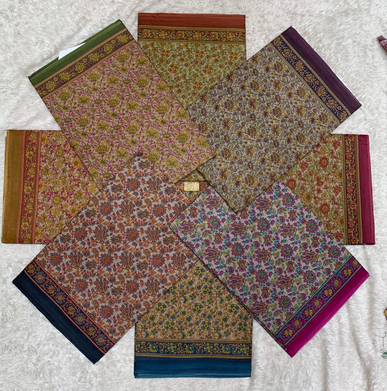 CT-SAGUN PURE SUTI COTTON SAREE WITH BEAUTIFUL PRINTS WITHOUT BP
