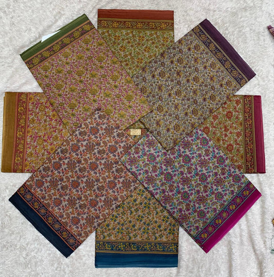 CT-SAGUN PURE SUTI COTTON SAREE WITH BEAUTIFUL PRINTS WITHOUT BP