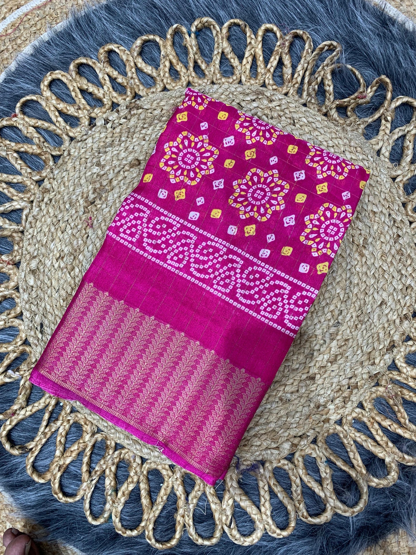 RK-7012 DOLA RIKO SAREE WITH BEAUTIFUL PRINT WITH JAREE LINING