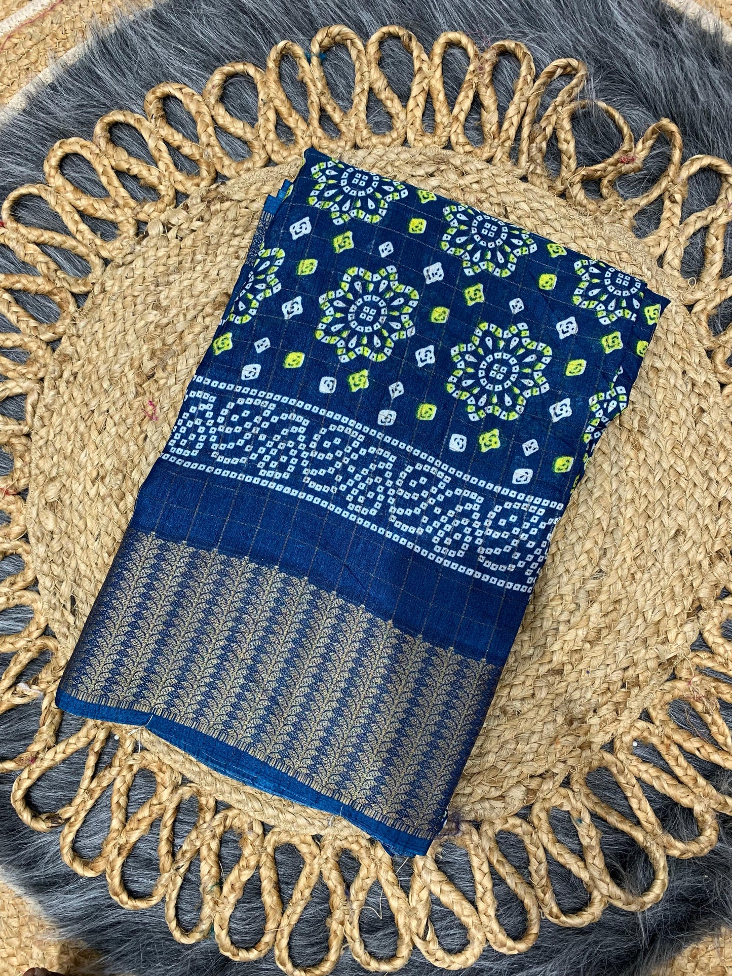 RK-7012 DOLA RIKO SAREE WITH BEAUTIFUL PRINT WITH JAREE LINING
