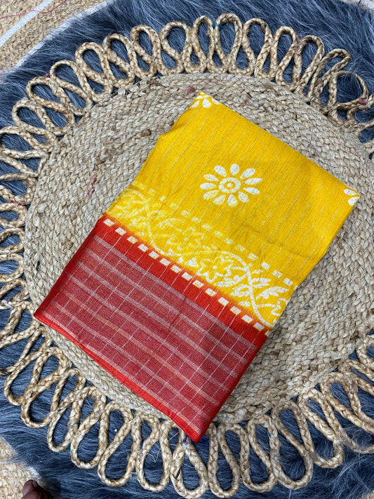 RK-7013 DOLA RIKO SAREE WITH BEAUTIFUL PRINT WITH JAREE LINING