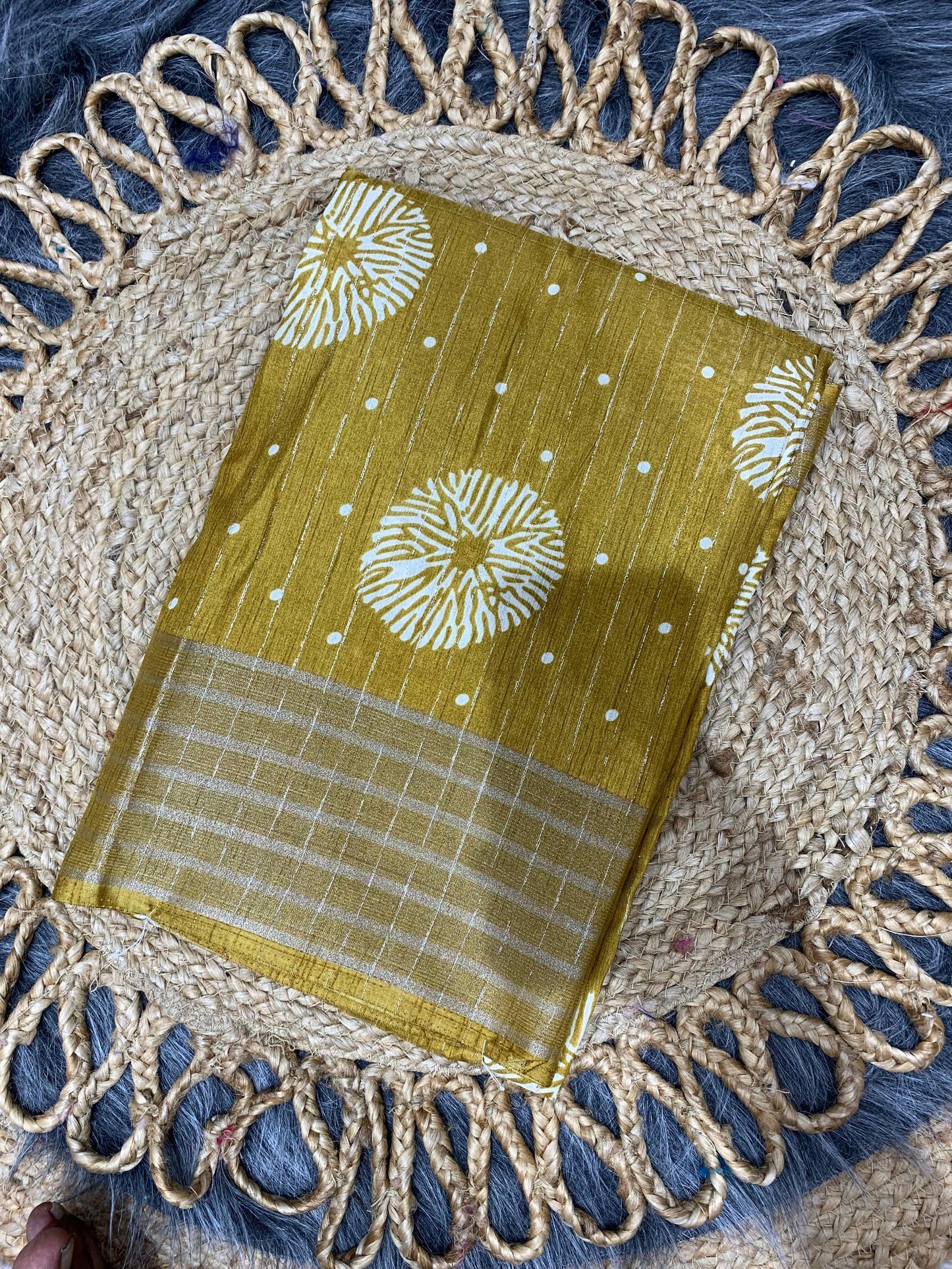 RK-7014 DOLA RIKO SAREE WITH BEAUTIFUL PRINT WITH JAREE LINING
