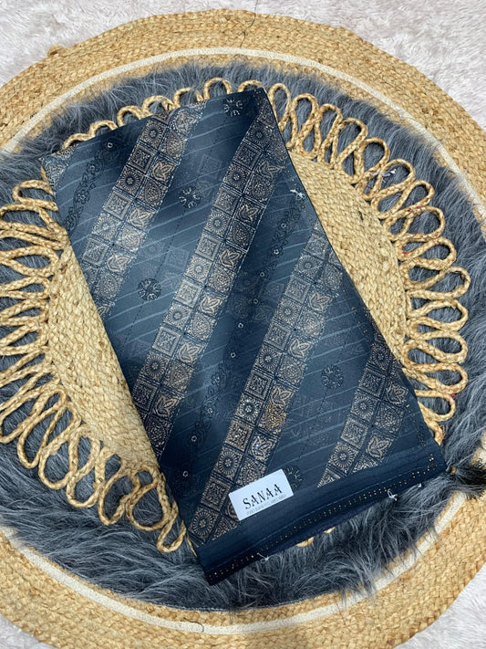 RF-SANAA FANCY PRINTED SAREE WITH DMC WORK