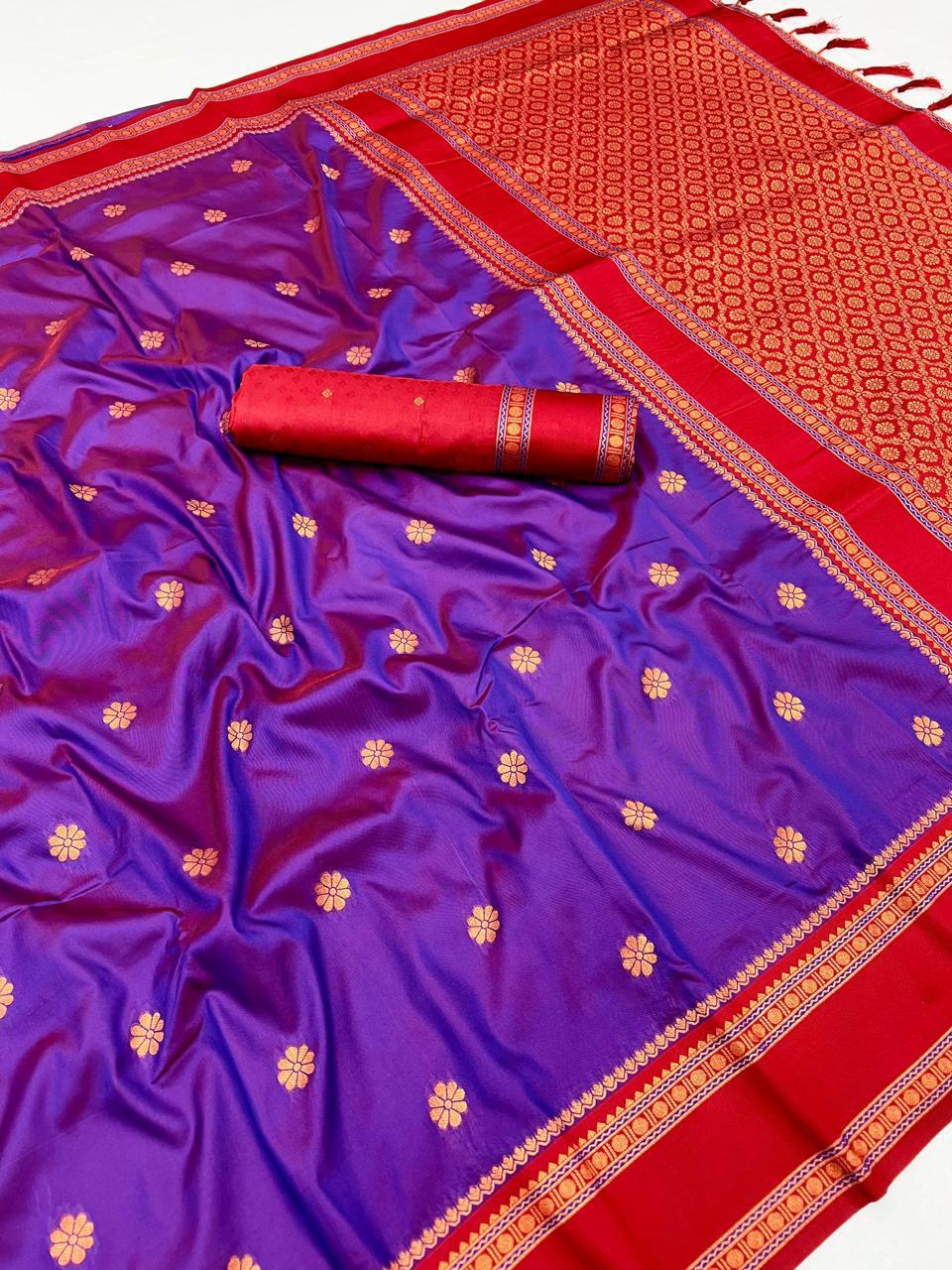 AJ-BLAST PREMIUM NAYANPETH VIRAL PAITHANI WITH BEAUTIFUL DESIGN BEST QUALITY