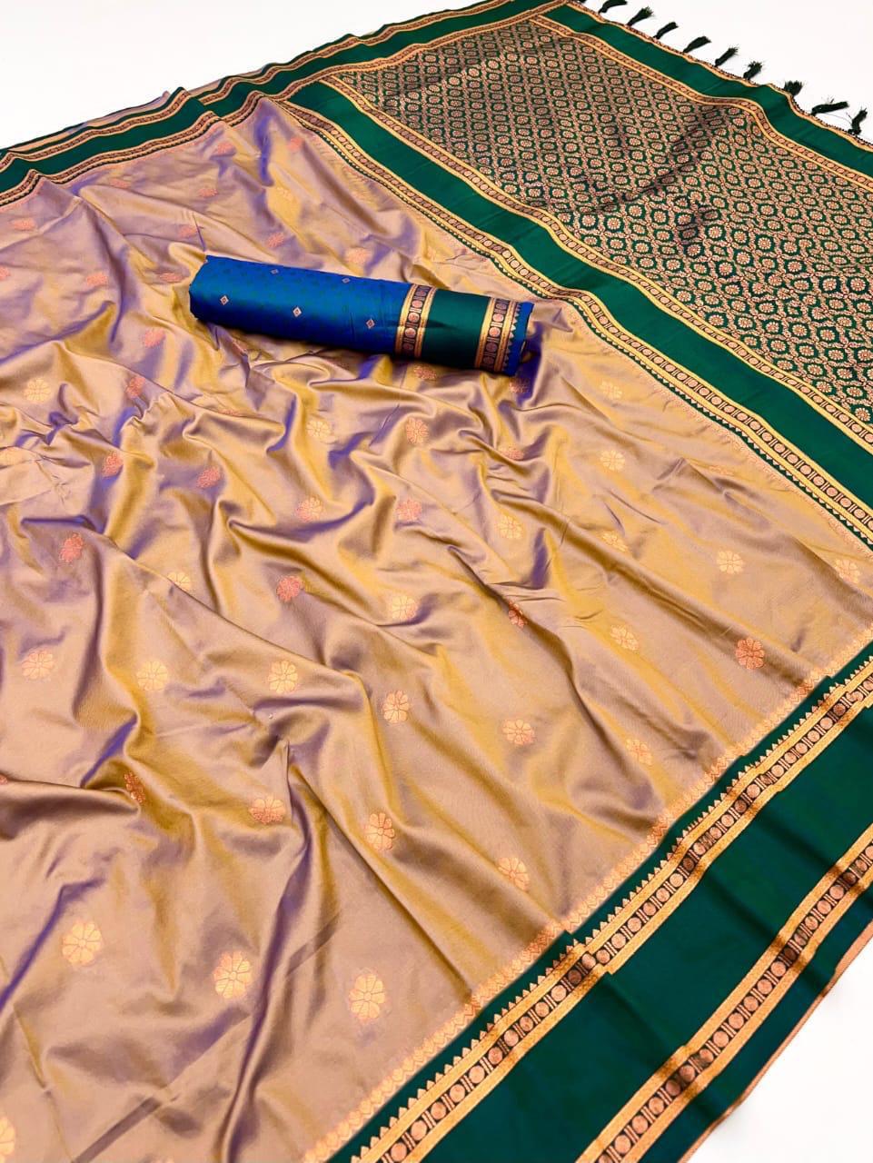 AJ-BLAST PREMIUM NAYANPETH VIRAL PAITHANI WITH BEAUTIFUL DESIGN BEST QUALITY