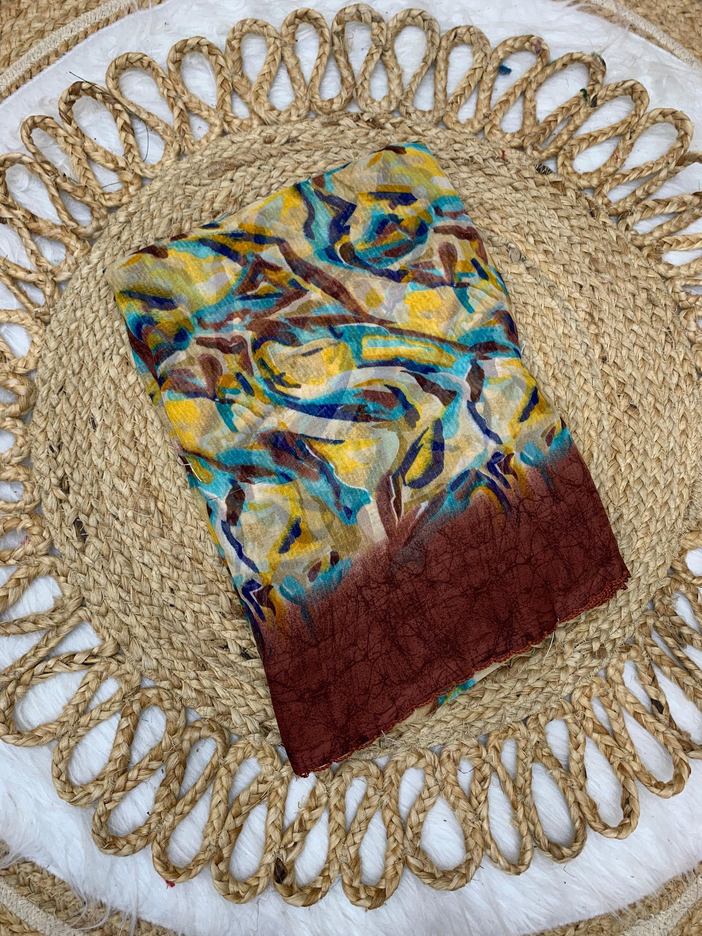 KAS-RICHFEEL WEIGHTLESS SAREE WITH BEAUTIFUL PRINT