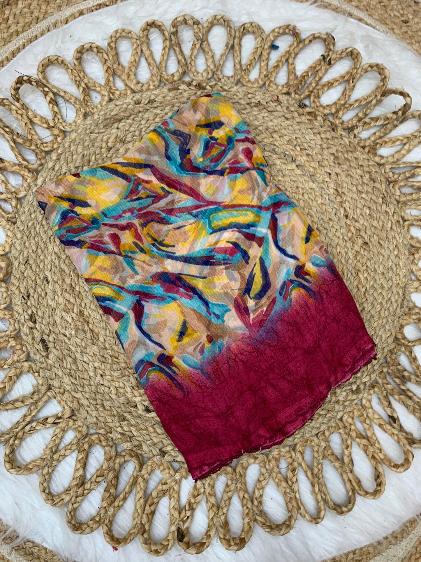 KAS-RICHFEEL WEIGHTLESS SAREE WITH BEAUTIFUL PRINT