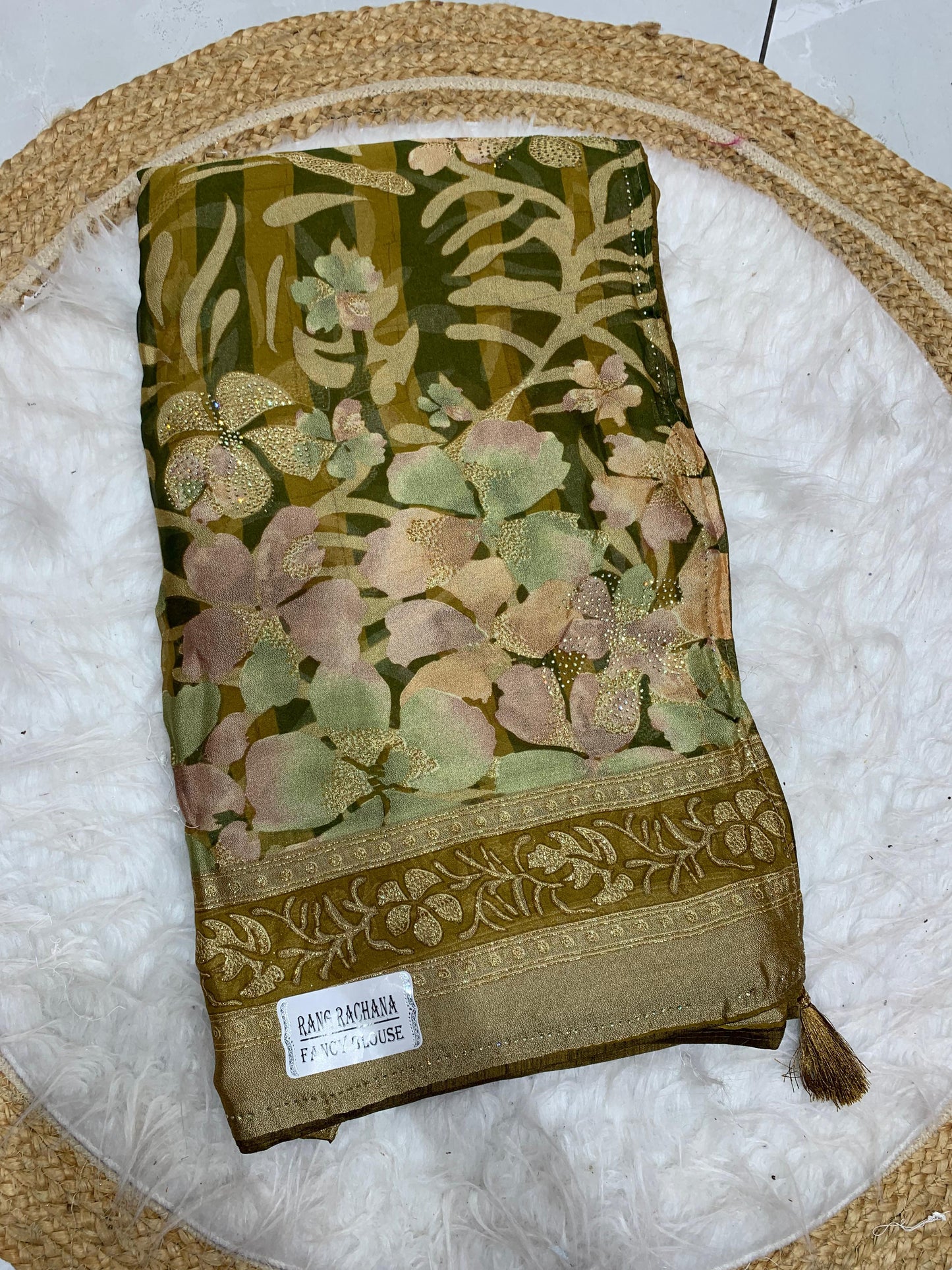 RF-RANG-RACHNA-4 FANCY PRINTED SAREE WITH DMC WORK WITH HEAVY FIRMA BLOUSE