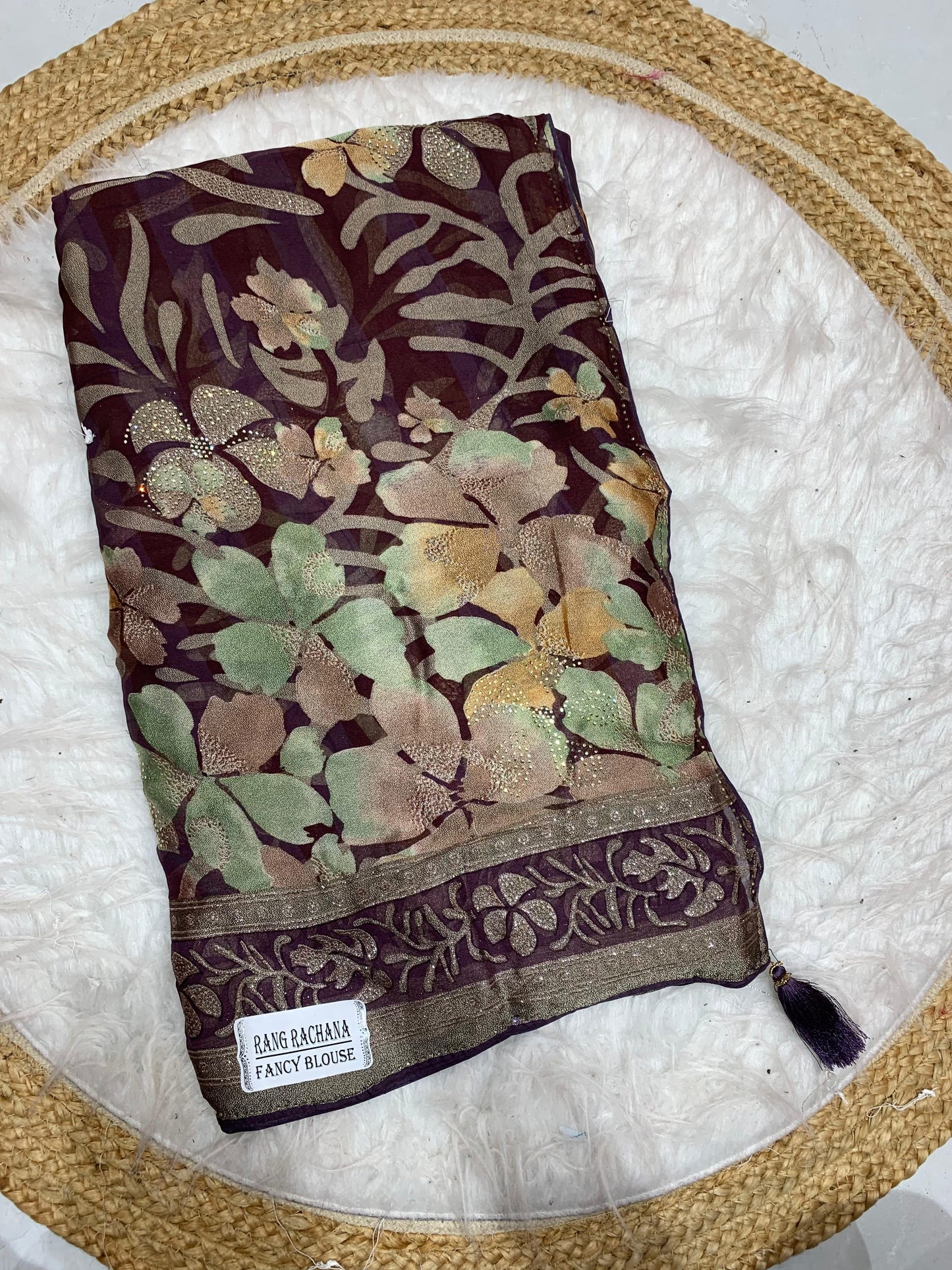 RF-RANG-RACHNA-4 FANCY PRINTED SAREE WITH DMC WORK WITH HEAVY FIRMA BLOUSE