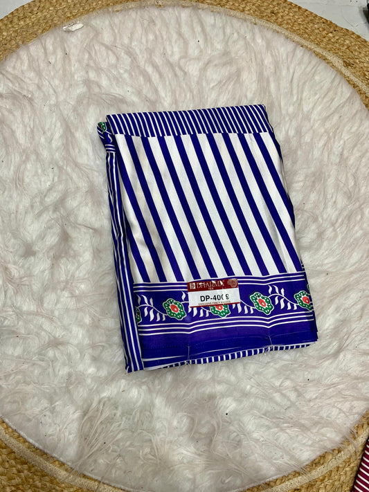 DP-4009 JAPAN SATIN SAREE WITH VIRAL AJRAK PRINT WITH ALL OVER 6.30 MTR CUT