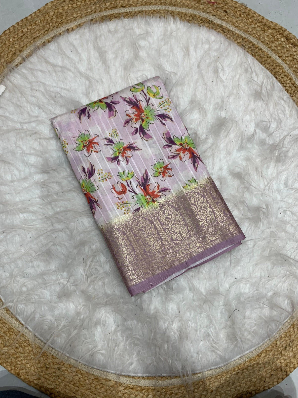 DP-4007 SWISS SILK WITH BEAUTIFUL DIGITAL PRINT WITH BEAUTIFUL PRITNS 6.30 MTR CUT JACKQUARD PATTA