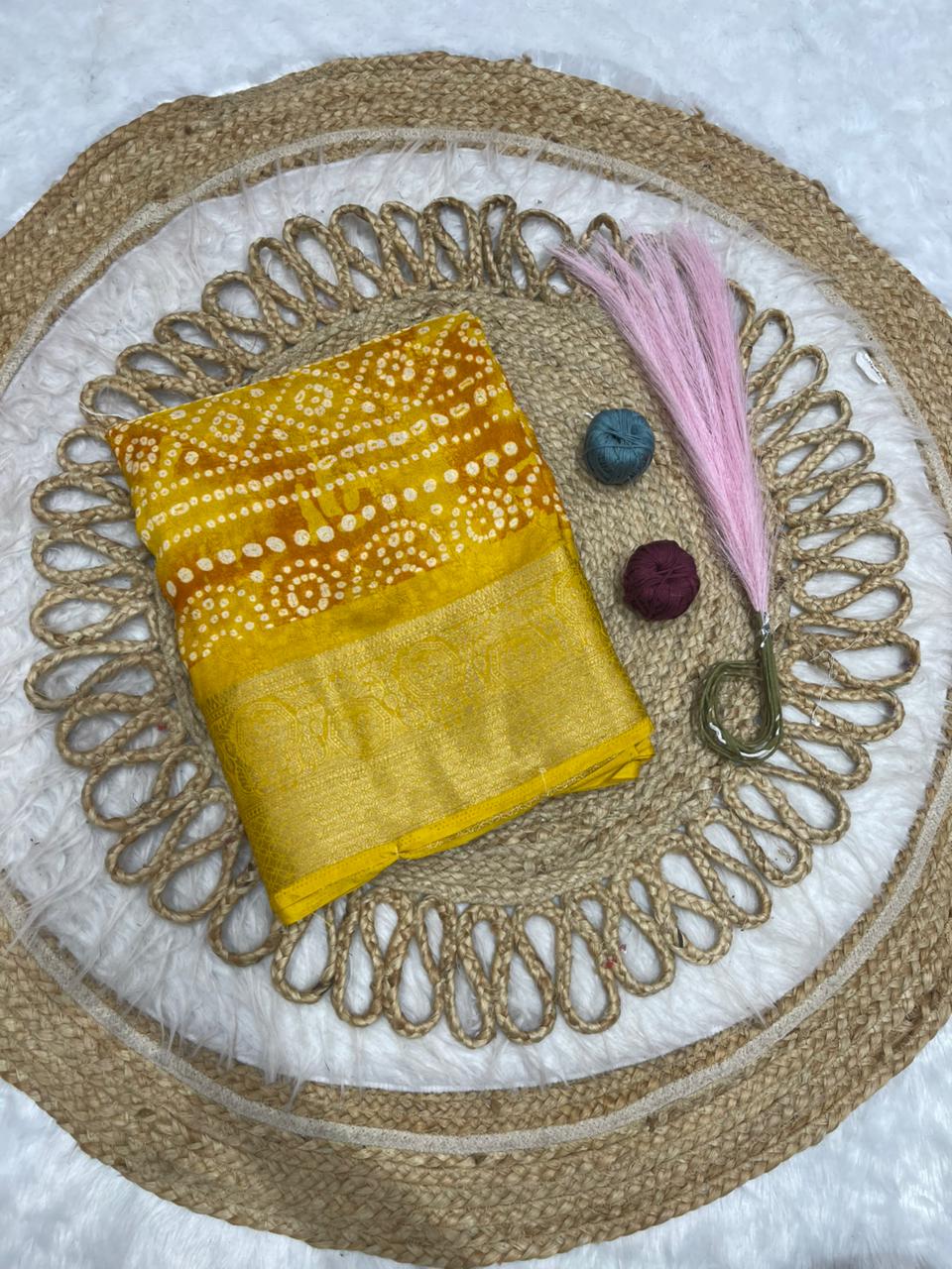 KAS-RAM-LAKHAN-6 FANCY PEACOCK PRINT SAREE WITH JACKQAURD BORDER