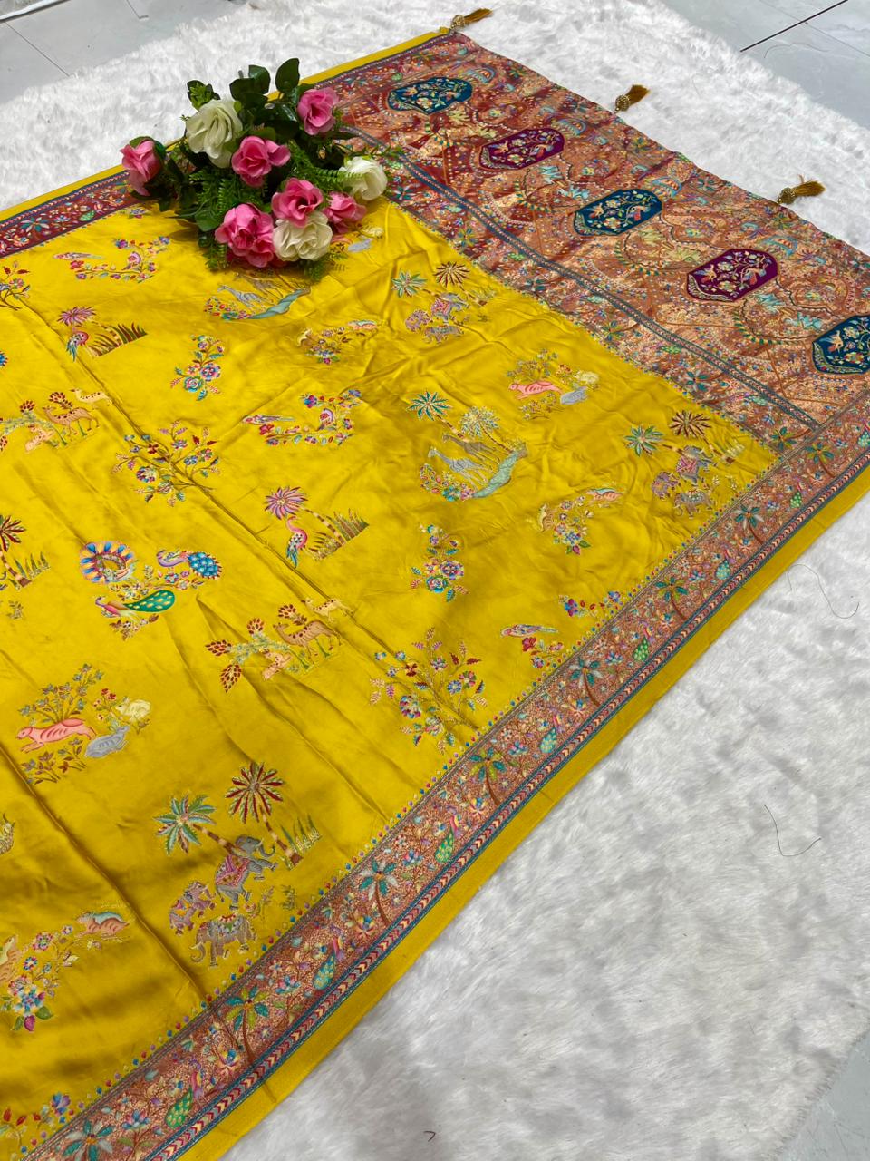 AJ-POSITION-BOSS GAJJI SILK SAREE WITH REAL PURE POSITION PRINT SAREE BEAUTFIUL VISCOS PALLU WITH HEAVY BODY DESIGN WITH 6.50 MTR CUT SUPER TRENDING PRODUCT