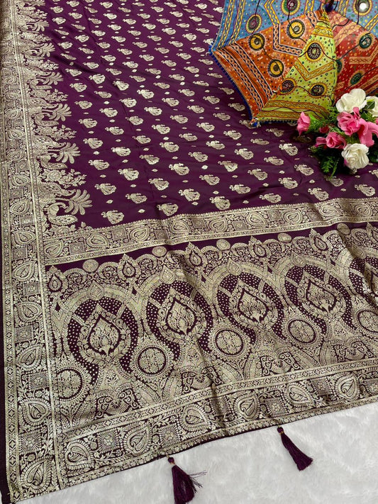 AJ-DIMPLE SOFT SILK 50/600 WITH HEAVY PALLU AND WITH BEAUTIFUL WITH PATLI