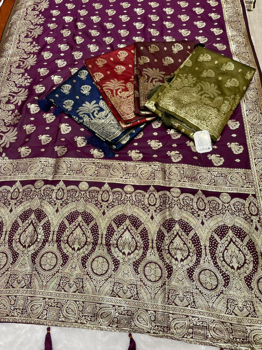 AJ-DIMPLE SOFT SILK 50/600 WITH HEAVY PALLU AND WITH BEAUTIFUL WITH PATLI