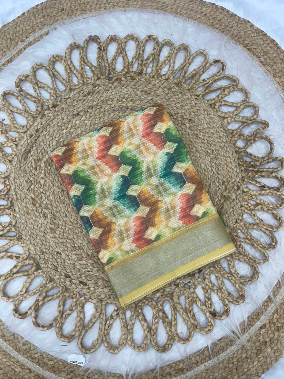 DP-4018 HEAVY LINEN LINING WITH BEAUTIFUL DIGITAL PRINT