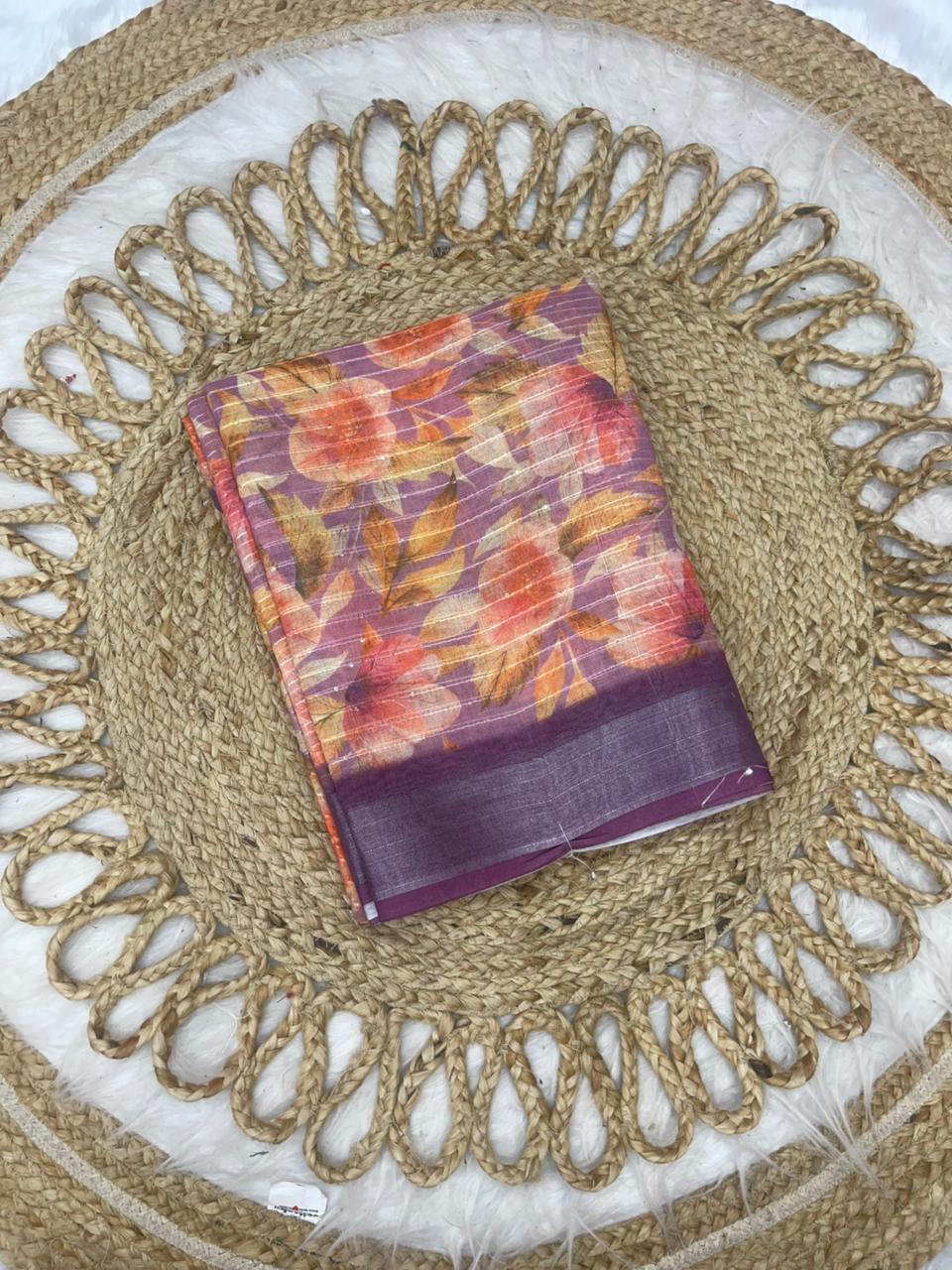 DP-4018 HEAVY LINEN LINING WITH BEAUTIFUL DIGITAL PRINT