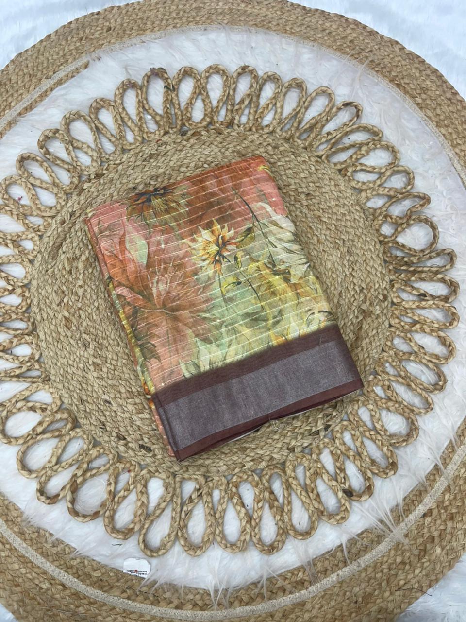 DP-4018 HEAVY LINEN LINING WITH BEAUTIFUL DIGITAL PRINT