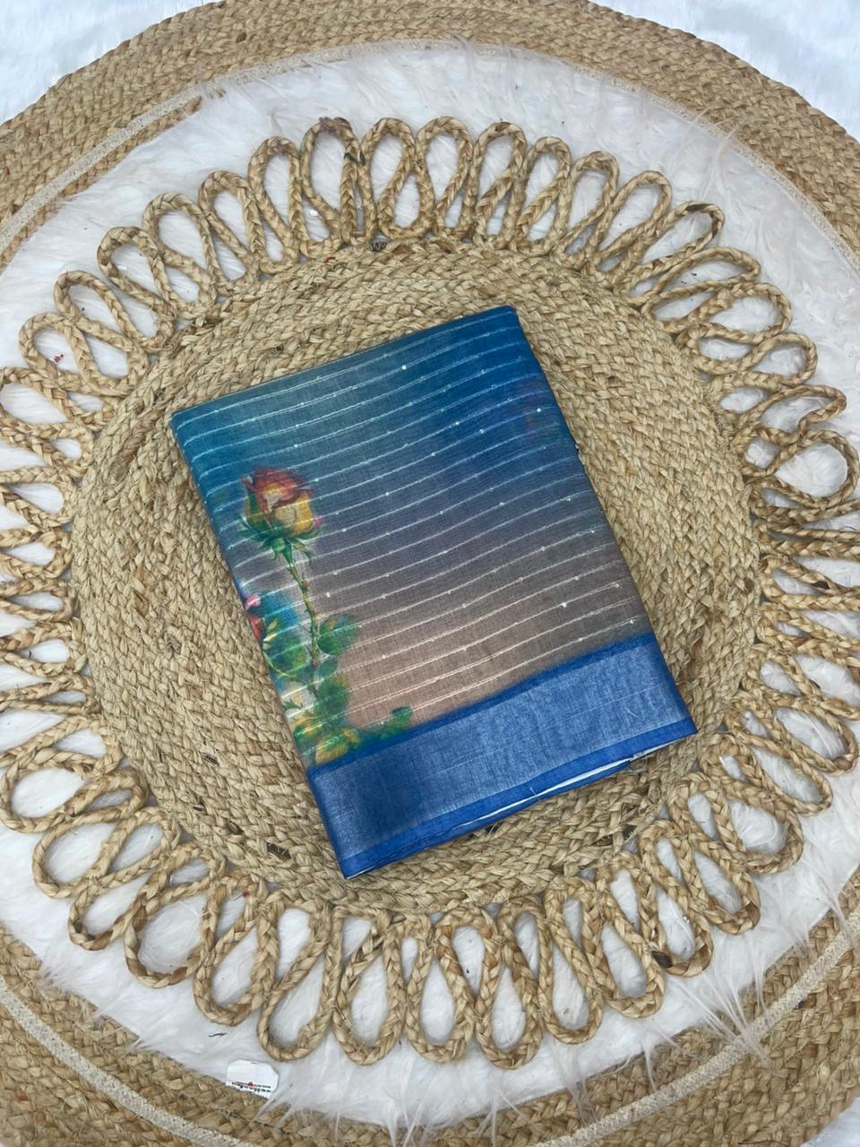 DP-4018 HEAVY LINEN LINING WITH BEAUTIFUL DIGITAL PRINT