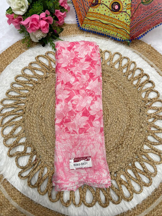 PRINT-3171 BEAUTIFUL FLOWER SAREE WITH SOFT FABRIC
