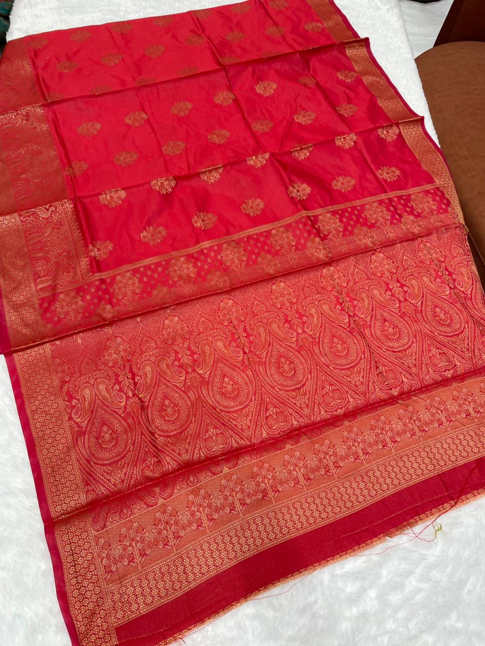 AJ-DIVYANSHU SOFT LITCHI KOTA SILK WITH RICH PALLU AND BEAUTIFUL DESIGN WITH BROCADE BLOUSE