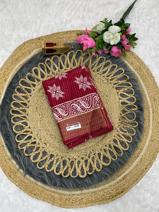 CP-7120 DOLA RIKO SAREE WITH BEAUTIFUL PRINTED SAREE WITH MOST VIRAL DESIGN ONLINE WITH BEAUTIFUL BLOUSE