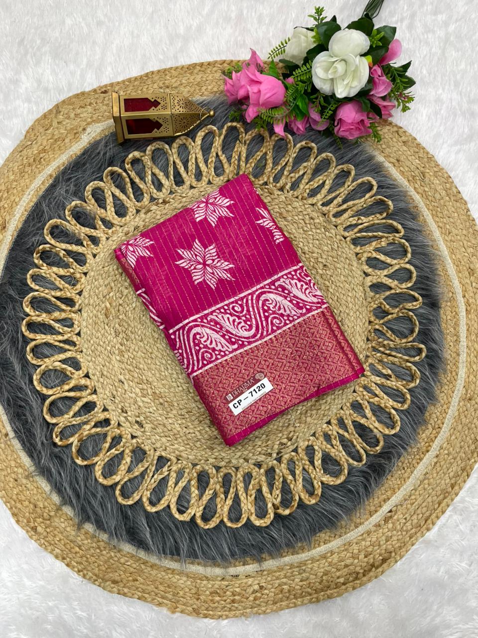 CP-7120 DOLA RIKO SAREE WITH BEAUTIFUL PRINTED SAREE WITH MOST VIRAL DESIGN ONLINE WITH BEAUTIFUL BLOUSE