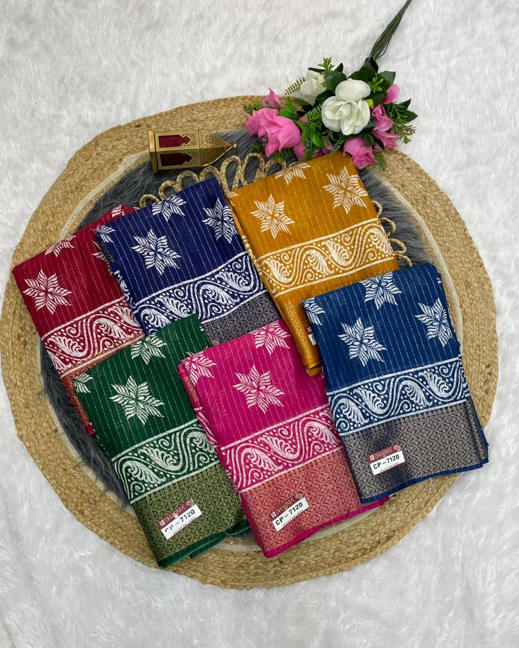 CP-7120 DOLA RIKO SAREE WITH BEAUTIFUL PRINTED SAREE WITH MOST VIRAL DESIGN ONLINE WITH BEAUTIFUL BLOUSE